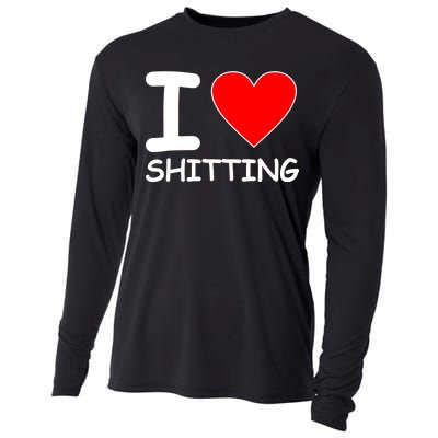 I Heart Shitting Poop Cooling Performance Long Sleeve Crew