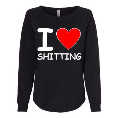 I Heart Shitting Poop Womens California Wash Sweatshirt