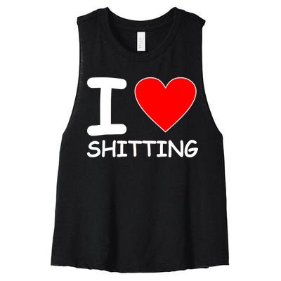 I Heart Shitting Poop Women's Racerback Cropped Tank