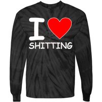 I Heart Shitting Poop Tie-Dye Long Sleeve Shirt