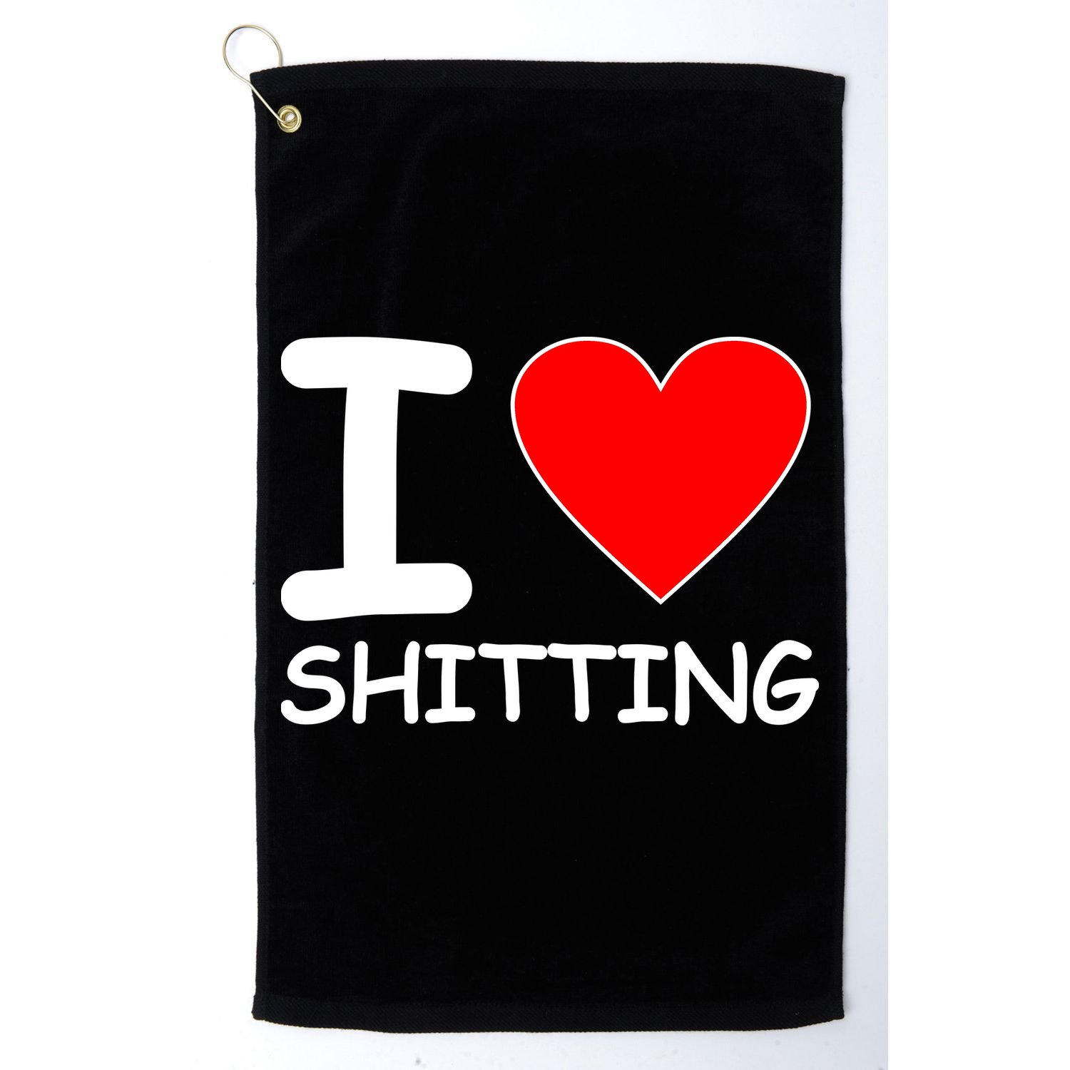 I Heart Shitting Poop Golf Towel