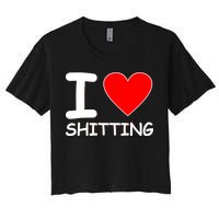 I Heart Shitting Poop Women's Crop Top Tee