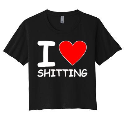 I Heart Shitting Poop Women's Crop Top Tee