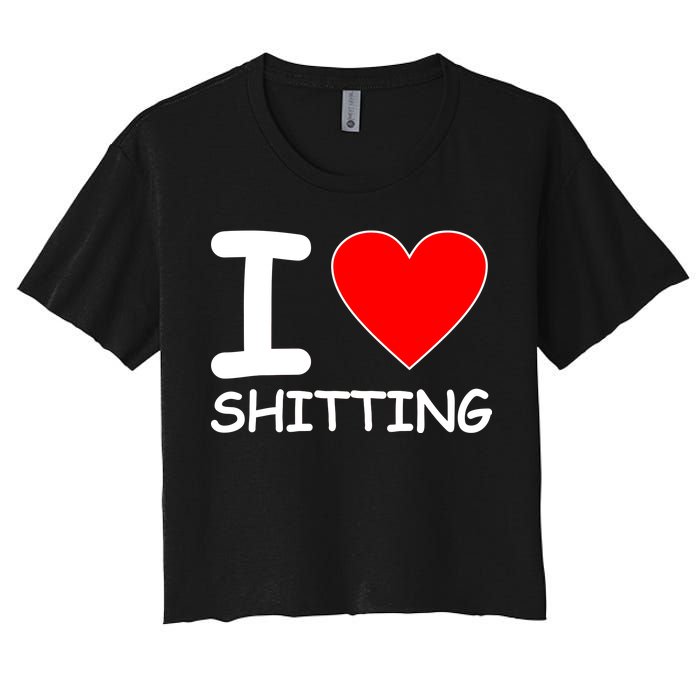 I Heart Shitting Poop Women's Crop Top Tee