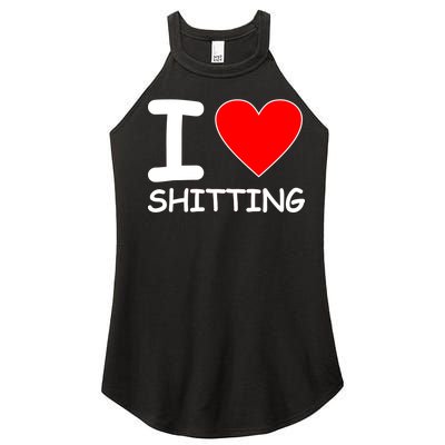 I Heart Shitting Poop Women's Perfect Tri Rocker Tank