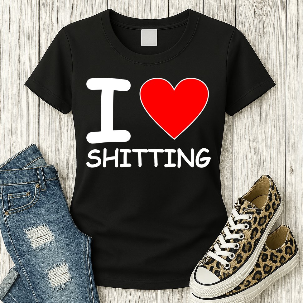 I Heart Shitting Poop Womens T-Shirt