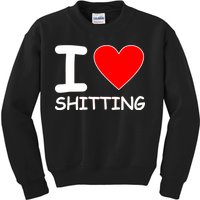 I Heart Shitting Poop Kids Sweatshirt