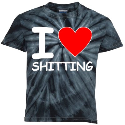 I Heart Shitting Poop Kids Tie-Dye T-Shirt