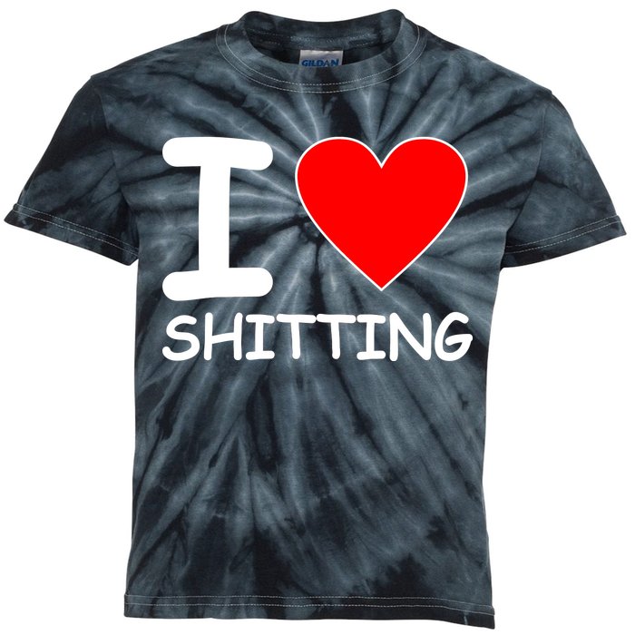 I Heart Shitting Poop Kids Tie-Dye T-Shirt