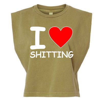 I Heart Shitting Poop Garment-Dyed Women's Muscle Tee