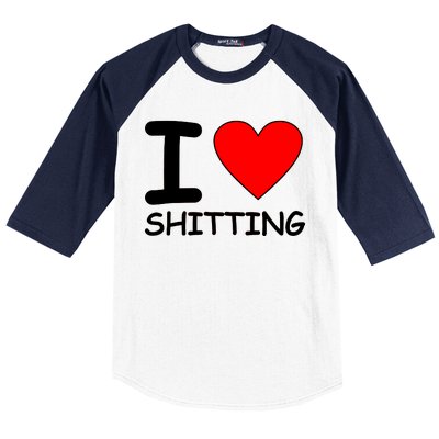 I Heart Shitting Poop Baseball Sleeve Shirt