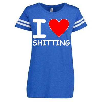 I Heart Shitting Poop Enza Ladies Jersey Football T-Shirt