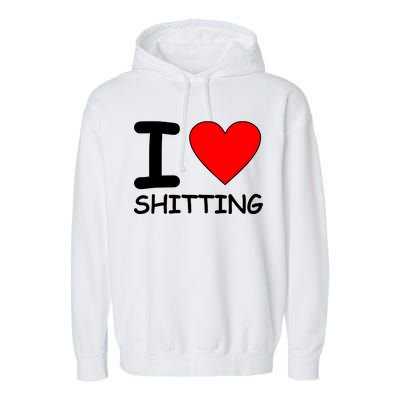 I Heart Shitting Poop Garment-Dyed Fleece Hoodie