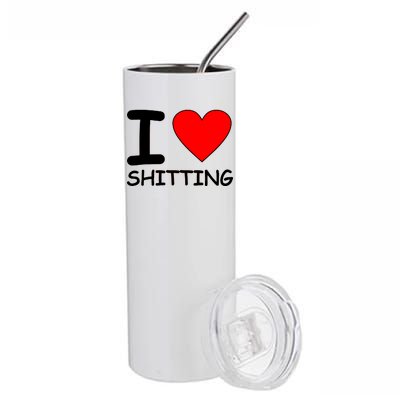 I Heart Shitting Poop Stainless Steel Tumbler