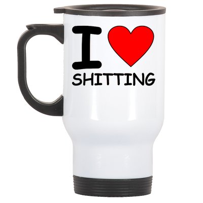 I Heart Shitting Poop Stainless Steel Travel Mug