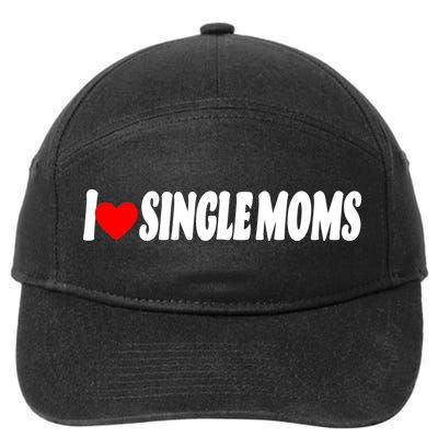 I Heart Single Moms 7-Panel Snapback Hat