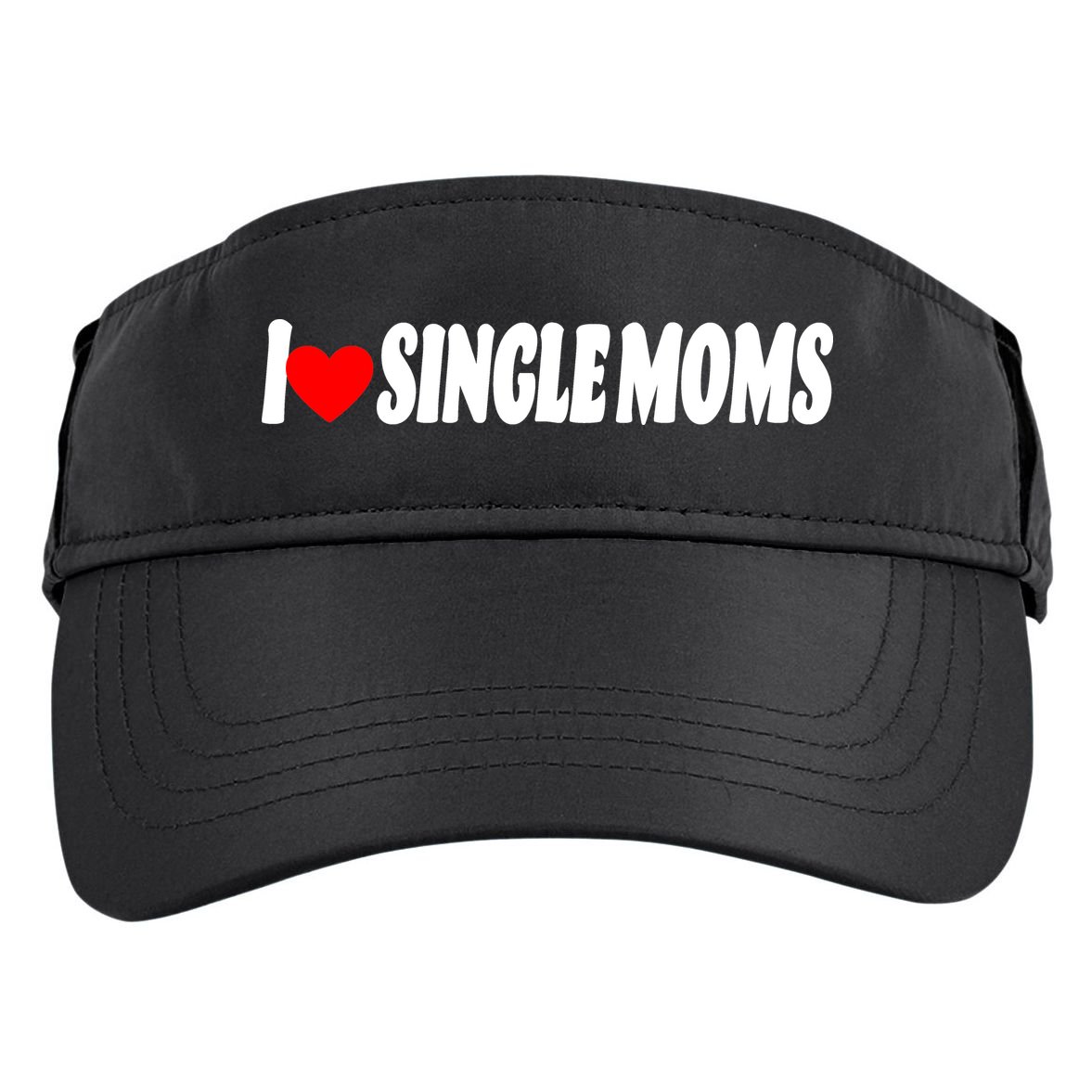 I Heart Single Moms Adult Drive Performance Visor