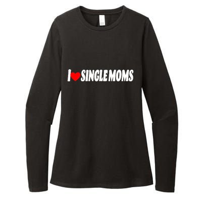 I Heart Single Moms Womens CVC Long Sleeve Shirt