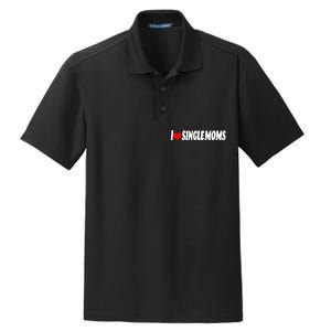 I Heart Single Moms Dry Zone Grid Polo