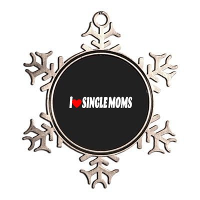 I Heart Single Moms Metallic Star Ornament