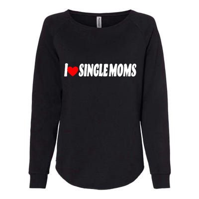 I Heart Single Moms Womens California Wash Sweatshirt