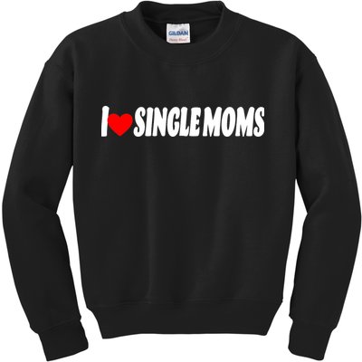 I Heart Single Moms Kids Sweatshirt