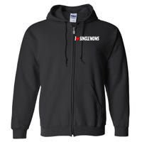 I Heart Single Moms Full Zip Hoodie