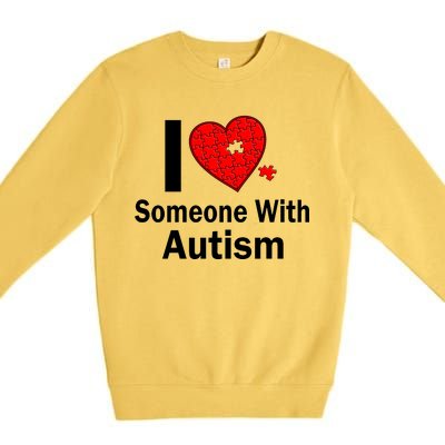 I Heart Someone With Autism Premium Crewneck Sweatshirt