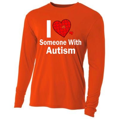 I Heart Someone With Autism Cooling Performance Long Sleeve Crew