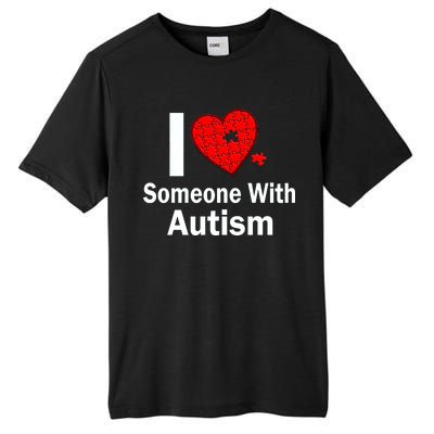 I Heart Someone With Autism Tall Fusion ChromaSoft Performance T-Shirt