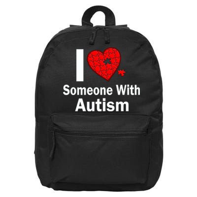 I Heart Someone With Autism 16 in Basic Backpack