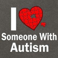 I Heart Someone With Autism Cotton Canvas Backpack