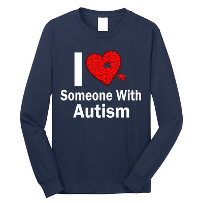 I Heart Someone With Autism Long Sleeve Shirt