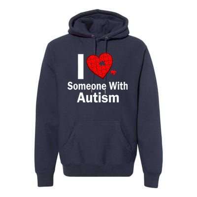 I Heart Someone With Autism Premium Hoodie