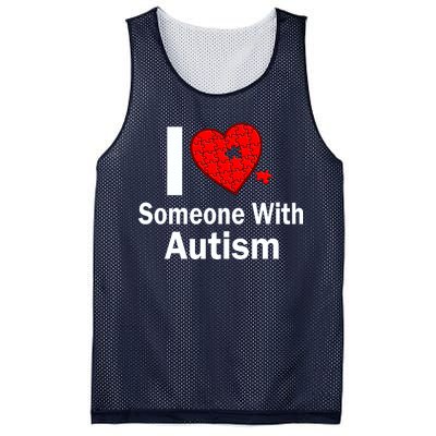 I Heart Someone With Autism Mesh Reversible Basketball Jersey Tank