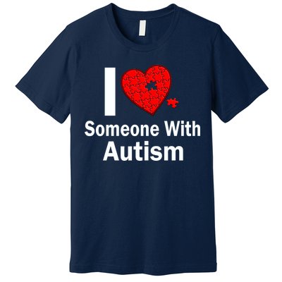 I Heart Someone With Autism Premium T-Shirt