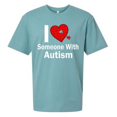 I Heart Someone With Autism Sueded Cloud Jersey T-Shirt