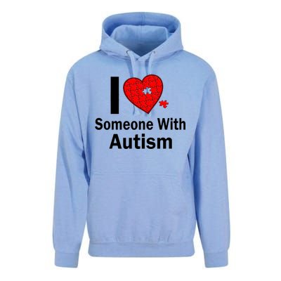 I Heart Someone With Autism Unisex Surf Hoodie