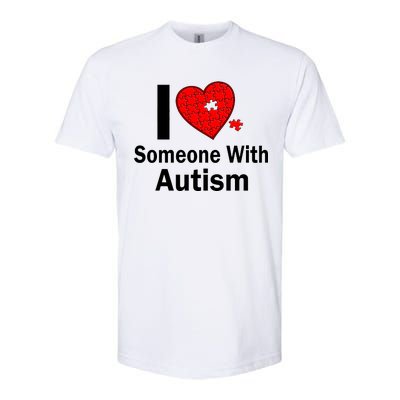 I Heart Someone With Autism Softstyle® CVC T-Shirt