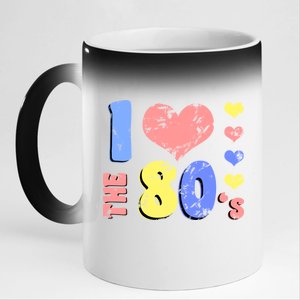 I Heart The 80's 11oz Black Color Changing Mug