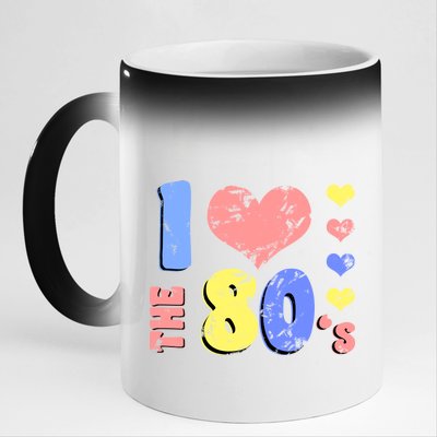 I Heart The 80's 11oz Black Color Changing Mug