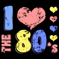 I Heart The 80's Cropped Pullover Crew