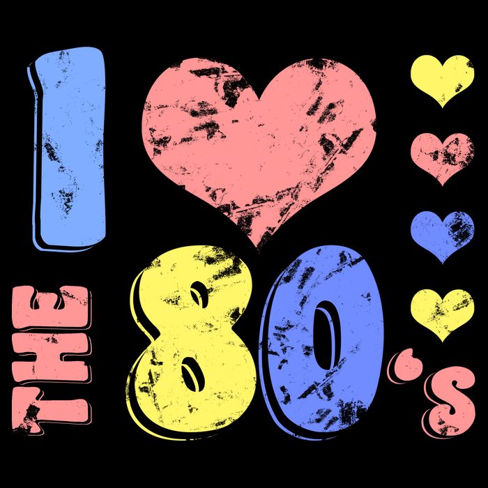I Heart The 80's Cropped Pullover Crew