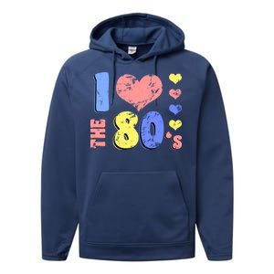 I Heart The 80's Performance Fleece Hoodie