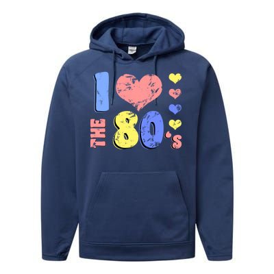 I Heart The 80's Performance Fleece Hoodie