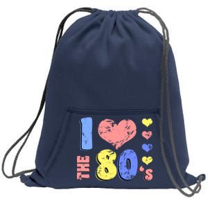 I Heart The 80's Sweatshirt Cinch Pack Bag