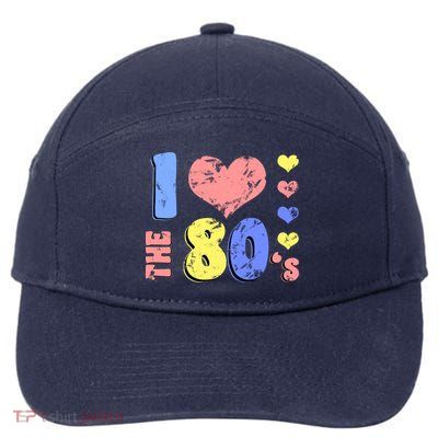 I Heart The 80's 7-Panel Snapback Hat