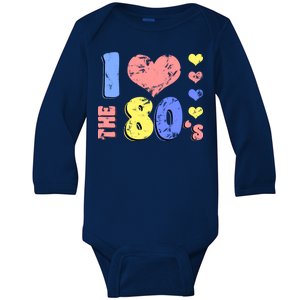 I Heart The 80's Baby Long Sleeve Bodysuit