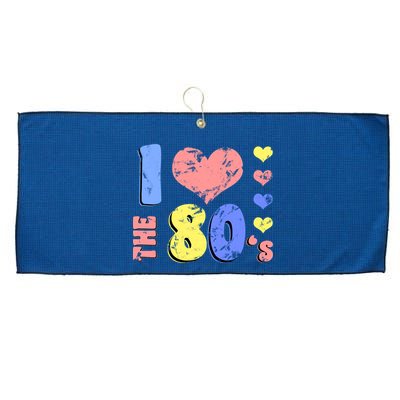 I Heart The 80's Large Microfiber Waffle Golf Towel