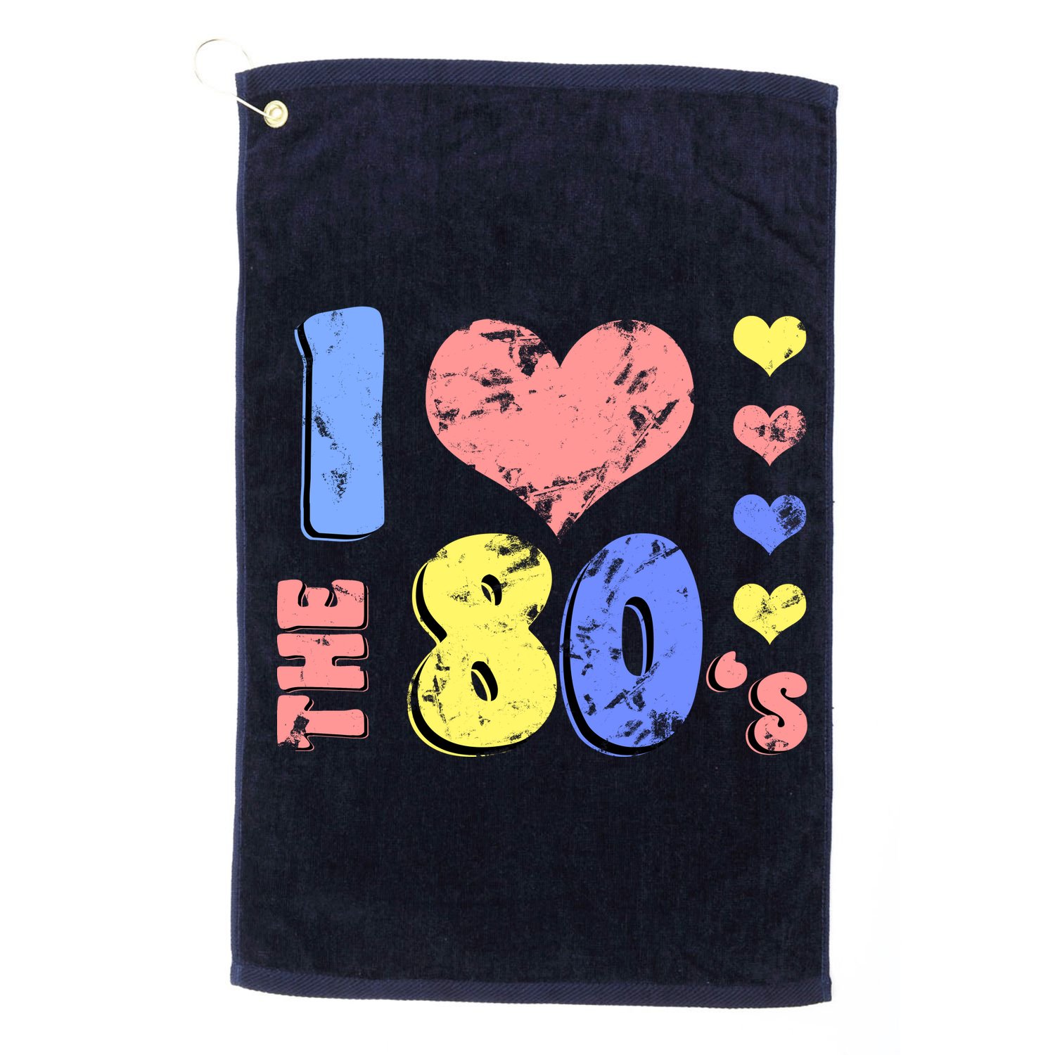 I Heart The 80's Golf Towel